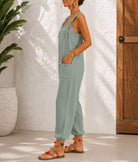 Ladies Sage Green Tie Straps Jumpsuit - StylePhase SA