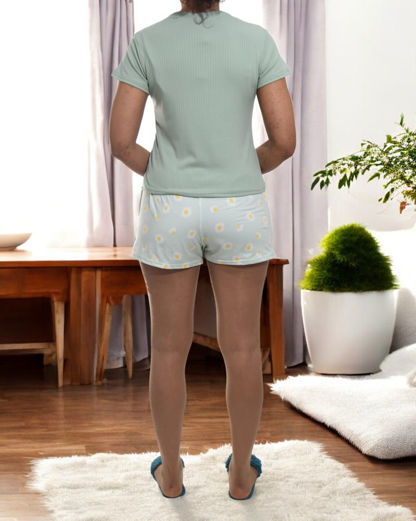 Ladies Sage Pj Set - Good Vibes - StylePhase SA