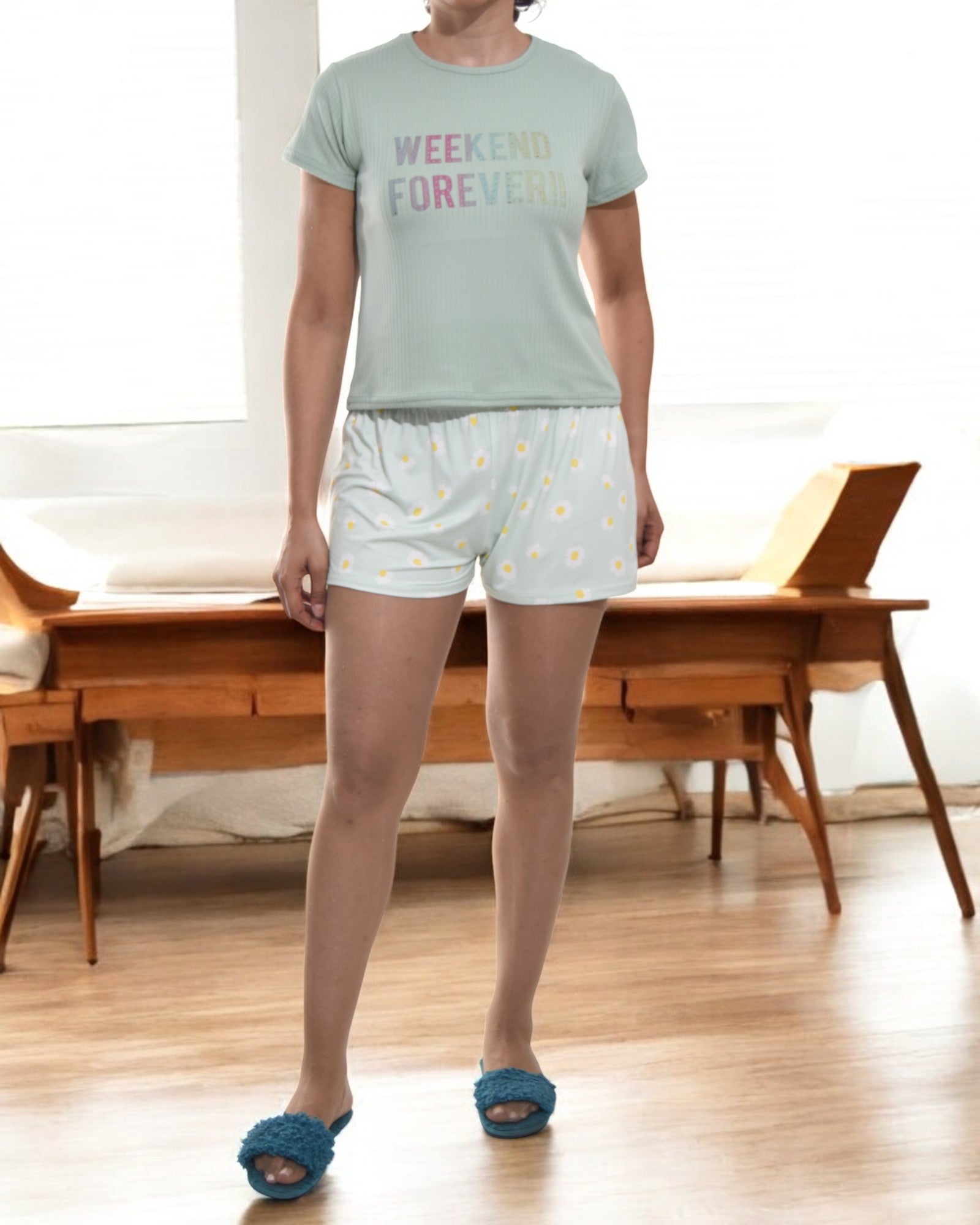 Ladies Sage Pj Set - Weekend Forever - StylePhase SA