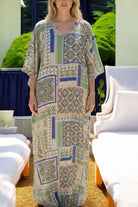 Ladies Sage Printed Free Size Kaftan - StylePhase SA