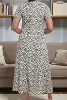 Ladies Sage Printed Short Sleeve Maxi Dress - StylePhase SA