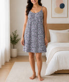 Ladies Satin Chemise - Multi Color Polka Dot - StylePhase SA