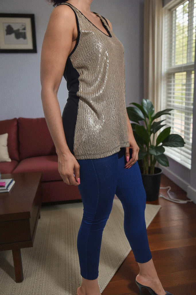 Ladies Sequins Vest - Gold - StylePhase SA