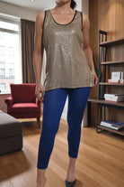 Ladies Sequins Vest - Gold - StylePhase SA