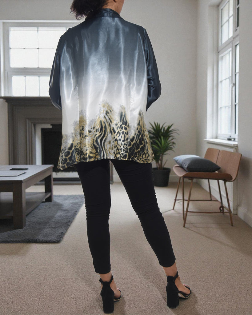 Ladies Silver Oversized Blouse - StylePhase SA