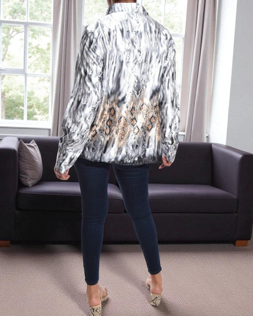 Ladies Silver Oversized Shirt - StylePhase SA