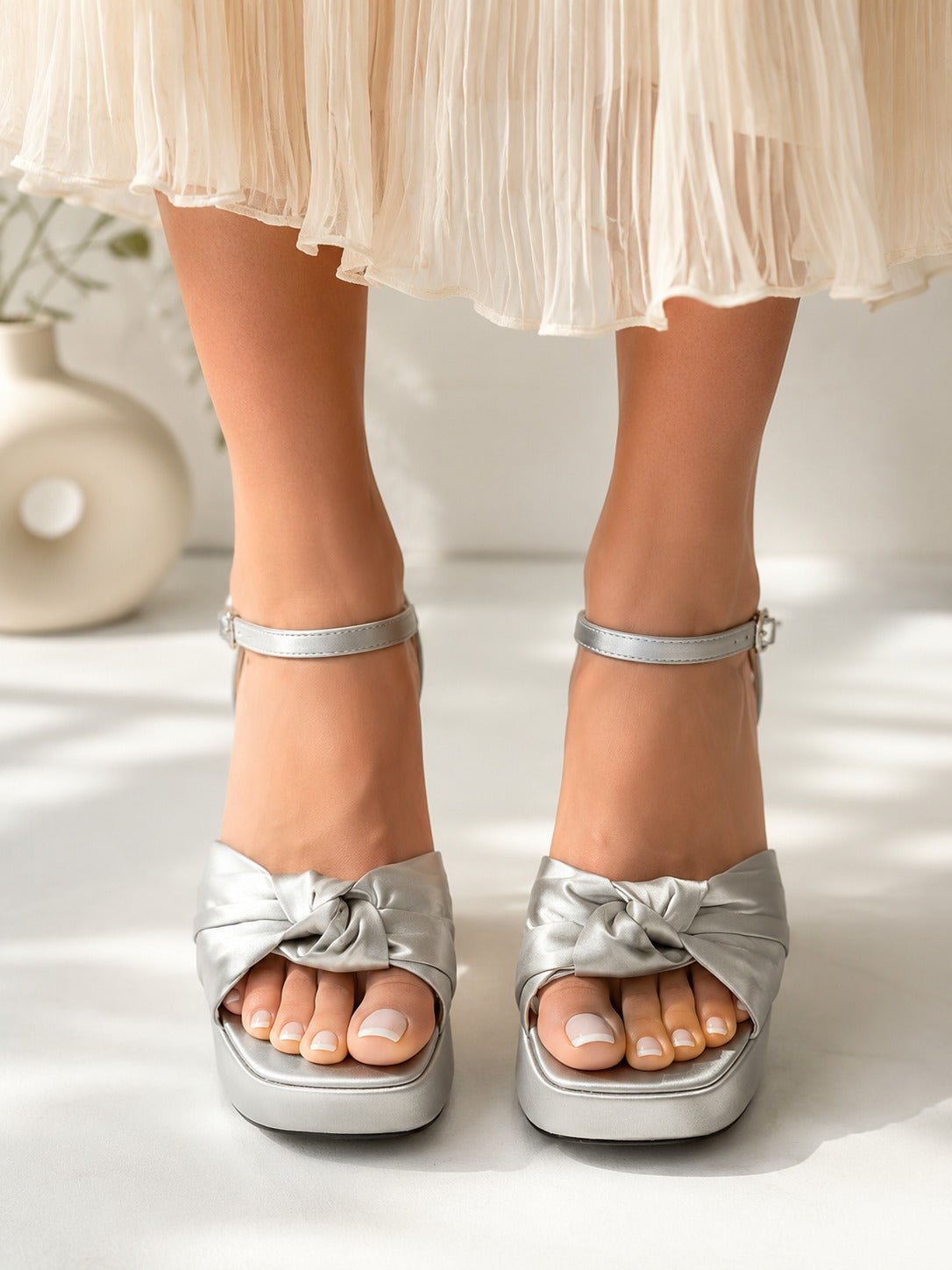 Ladies Silver Simply B Heel - StylePhase SA
