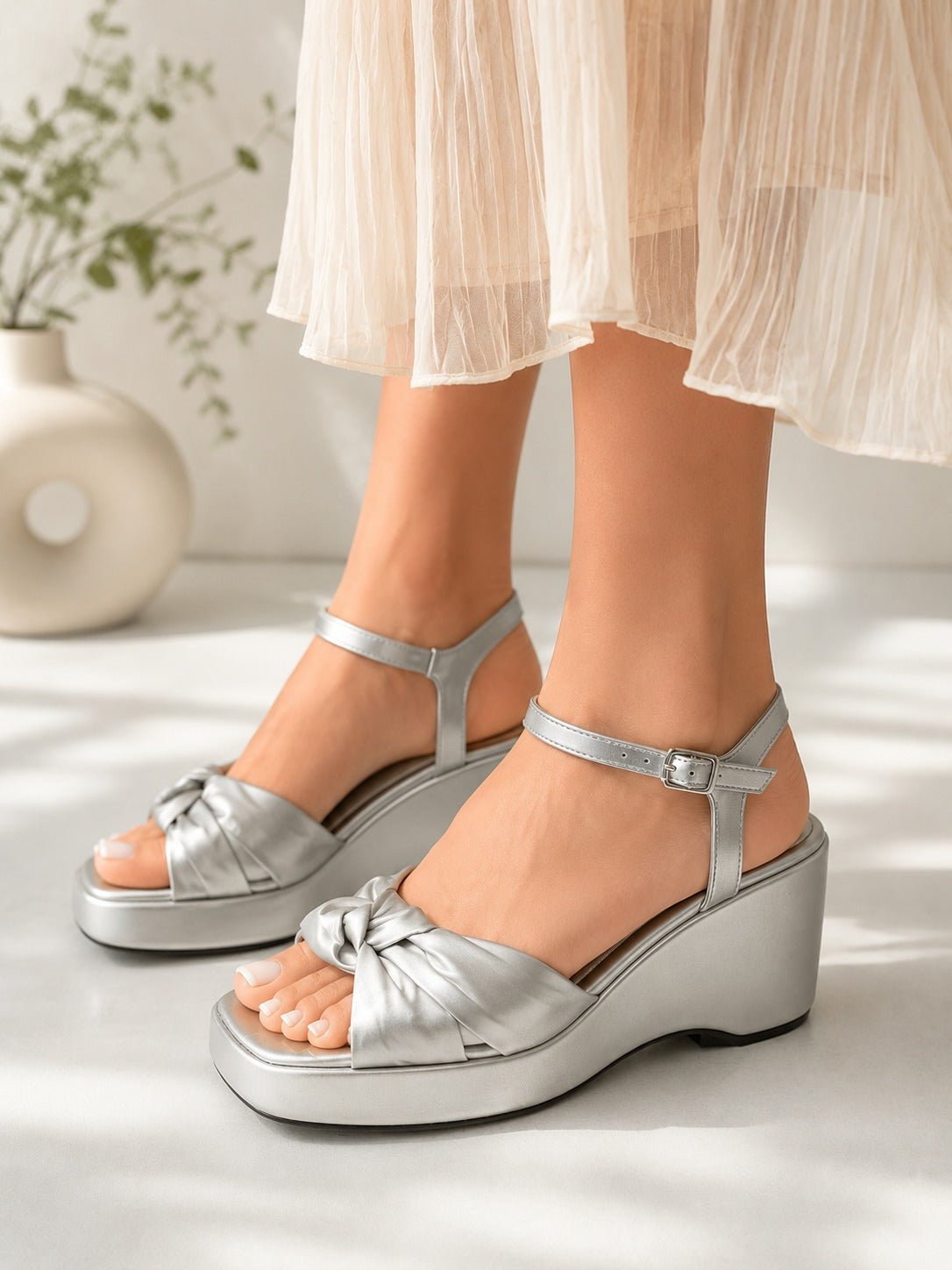 Ladies Silver Simply B Heel - StylePhase SA