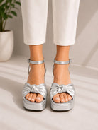 Ladies Silver Simply B Heels - StylePhase SA
