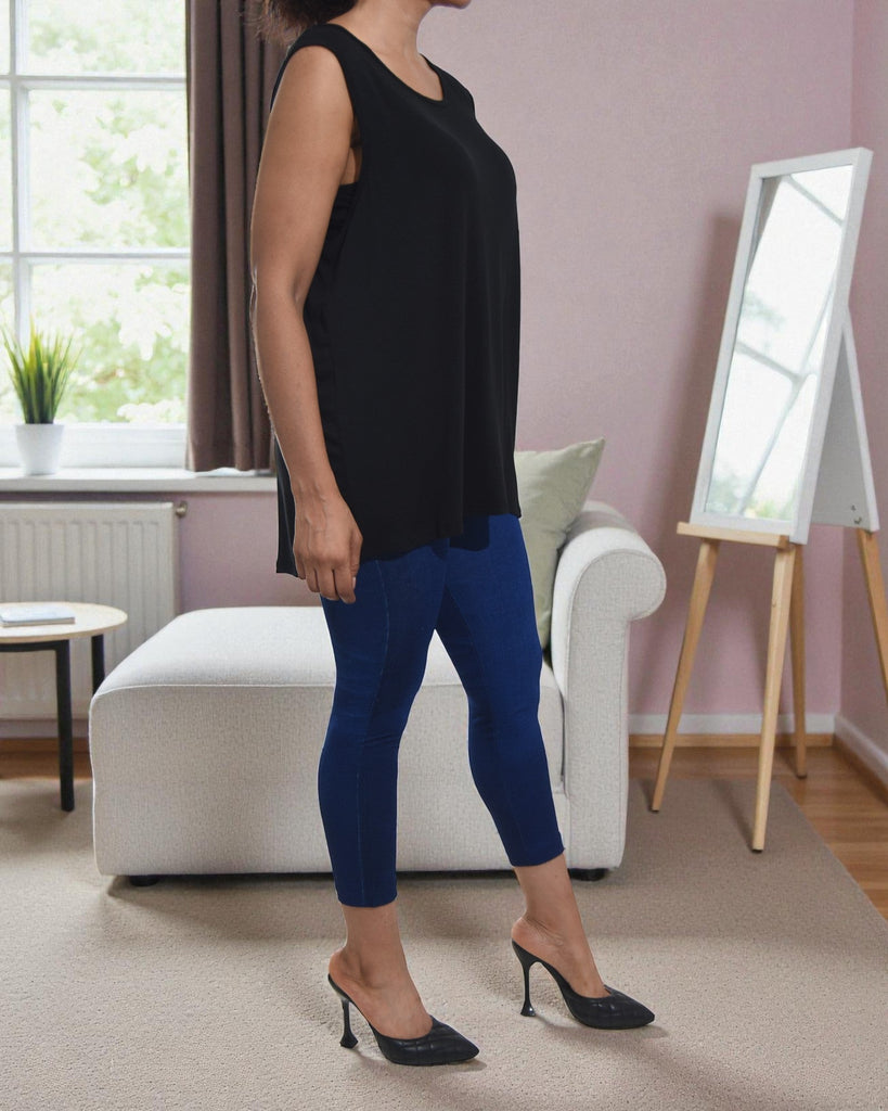 Ladies Sleeveless Black Top - StylePhase SA