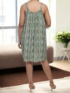 Ladies Slip Dress - Green Floral - Loose Fit - StylePhase SA