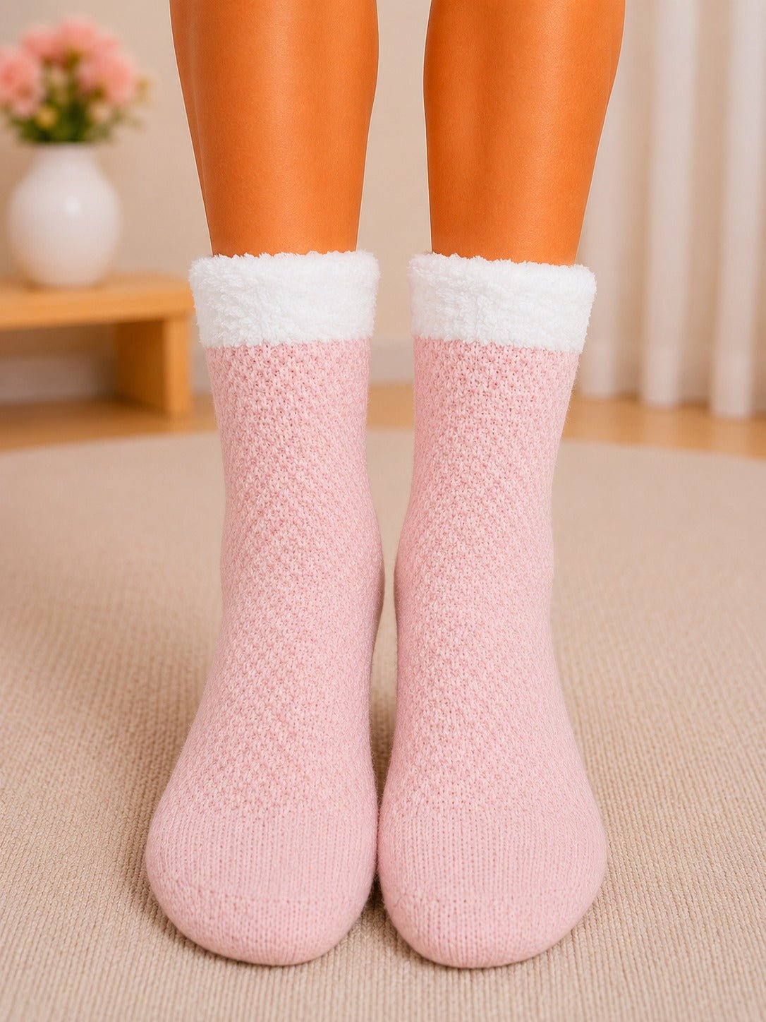 Ladies Slipper Socks -Ligh Pink - StylePhase SA