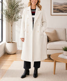 Ladies Snow White Heavy Weight Melton Coat - StylePhase SA