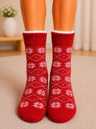 Ladies Snowflake Thermal Slipper Socks - StylePhase SA