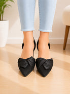 Ladies Sofia Black Bow Pointed Heels - StylePhase SA