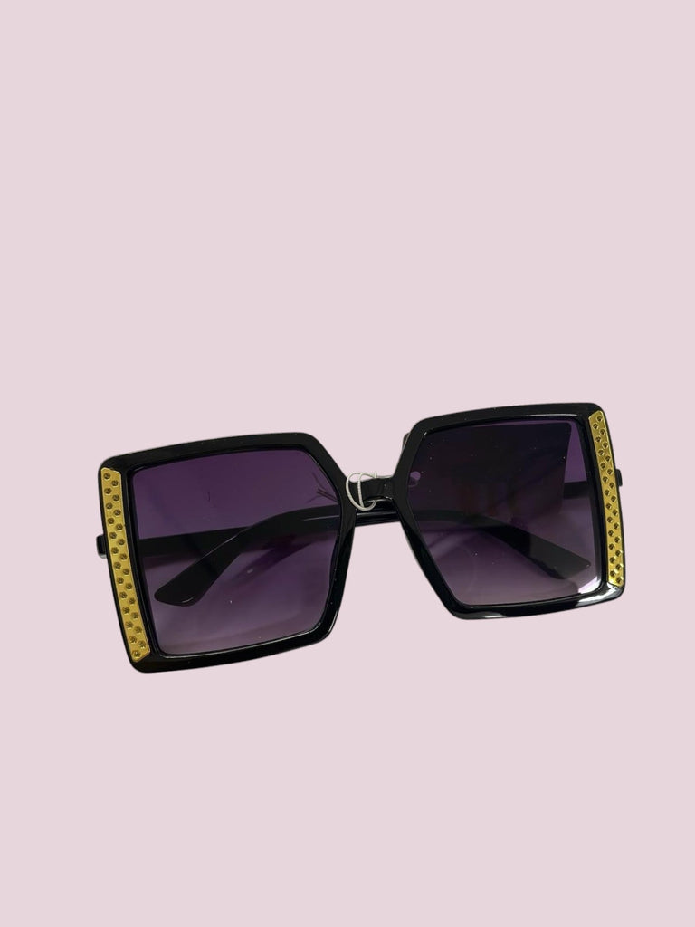 Ladies Square Gold Frame Sunglasses - StylePhase SA