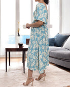 Ladies Square Neck Dress - Cream Mini Flowers - StylePhase SA