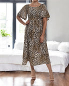 Ladies Square Neck Dress - Leopard Print - StylePhase SA