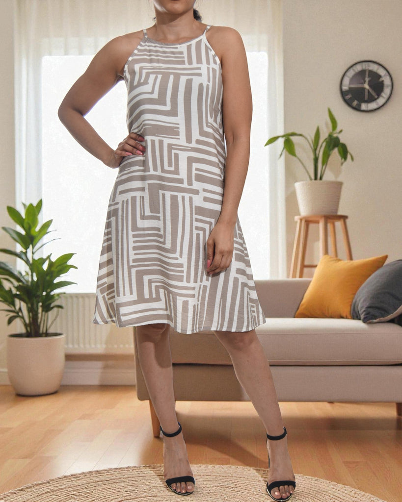 Ladies Stone Pattern Slip Dress - StylePhase SA