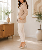 Ladies Stone Suede Line Hoody Jacket - StylePhase SA