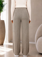 Ladies Stone Wide Leg Drawstring Pants - StylePhase SA