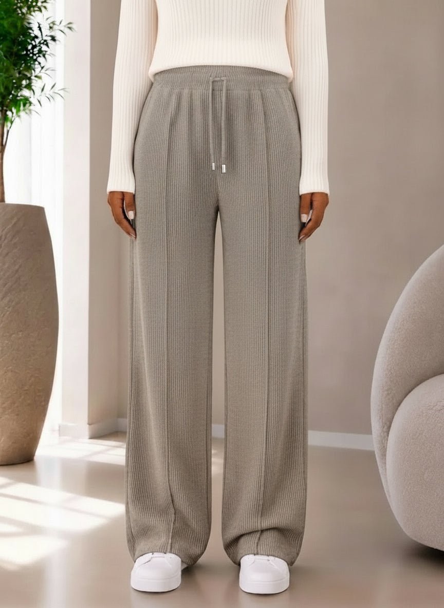 Ladies Stone Wide Leg Drawstring Pants - StylePhase SA