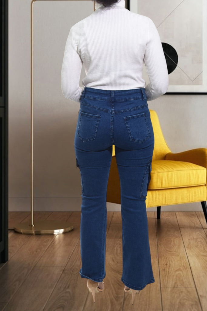 Ladies Straight Cut Cargo Jeans - StylePhase SA