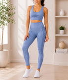 Ladies Strappy Activewear Set- Blue Shaded - StylePhase SA
