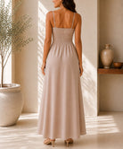 Ladies Strappy Beige Maxi Dress - StylePhase SA