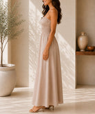 Ladies Strappy Beige Maxi Dress - StylePhase SA