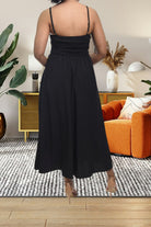 Ladies Strappy Black Panel Dress - StylePhase SA