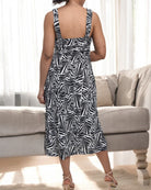 Ladies Strappy Pocket Dress - Leaf Stripes - StylePhase SA