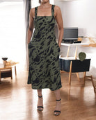 Ladies Strappy Pocket Dress - Olive - StylePhase SA