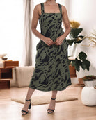 Ladies Strappy Pocket Dress - Olive - StylePhase SA