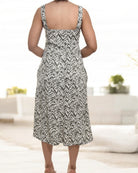 Ladies Strappy Pocket Dress - Olive Printed - StylePhase SA