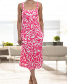 Ladies Strappy Pocket Dress - Pink Printed - StylePhase SA