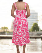 Ladies Strappy Pocket Dress - Pink Printed - StylePhase SA