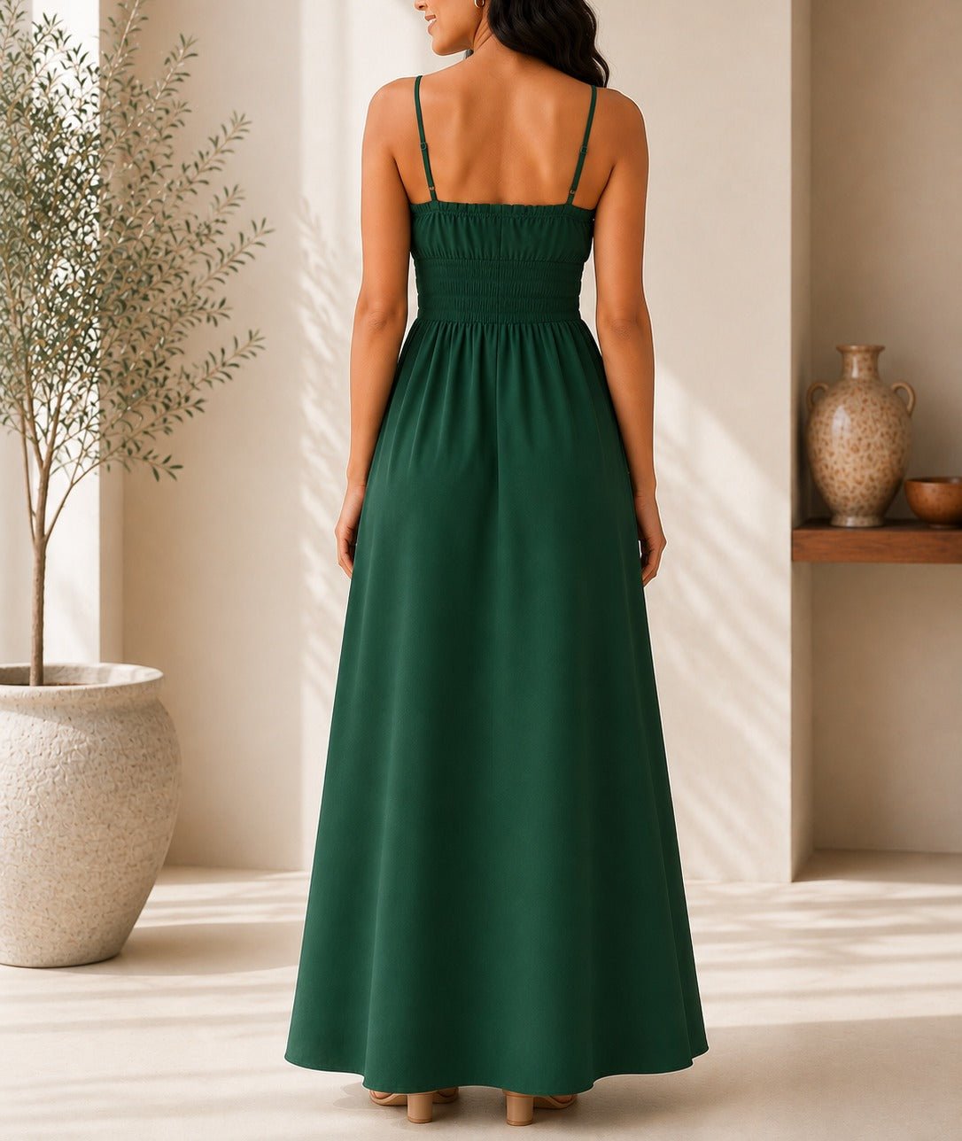 Ladies Strappy Teal Maxi Dress - StylePhase SA