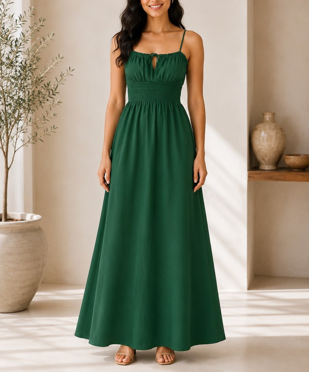 Ladies Strappy Teal Maxi Dress - StylePhase SA
