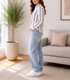 Ladies Stripe Button Shirt - StylePhase SA