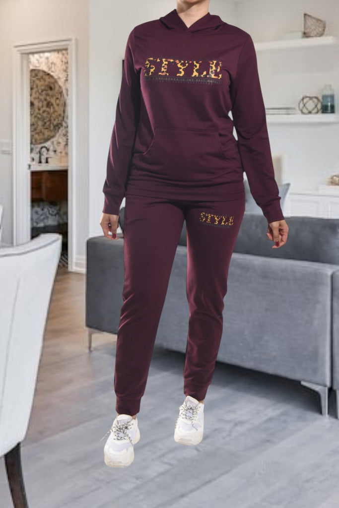 Ladies Style Printed Color Tracksuit Set - StylePhase SA