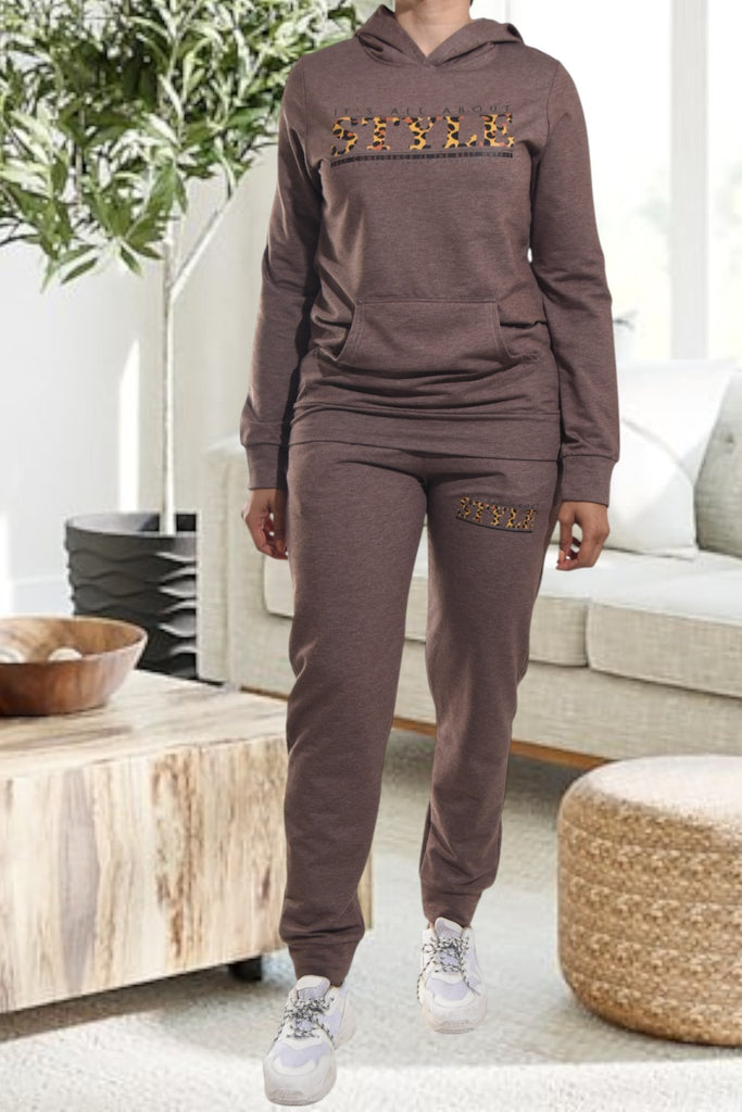 Ladies Style Printed Color Tracksuit Set - StylePhase SA