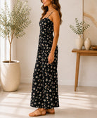 Ladies Sunflower Strappy Pleated Jumpsuit - StylePhase SA