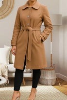 Ladies Tan Collar Coat - StylePhase SA