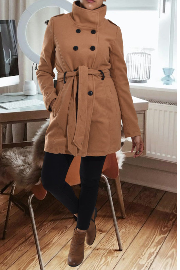 Ladies Tan Melton Coat - StylePhase SA