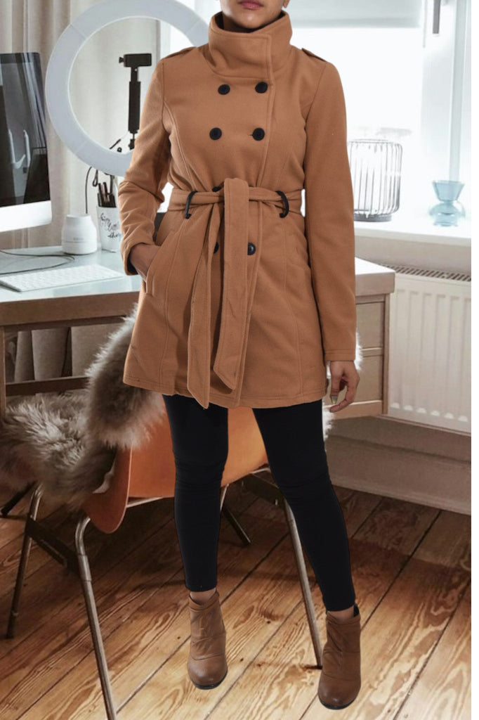 Ladies Tan Melton Coat - StylePhase SA