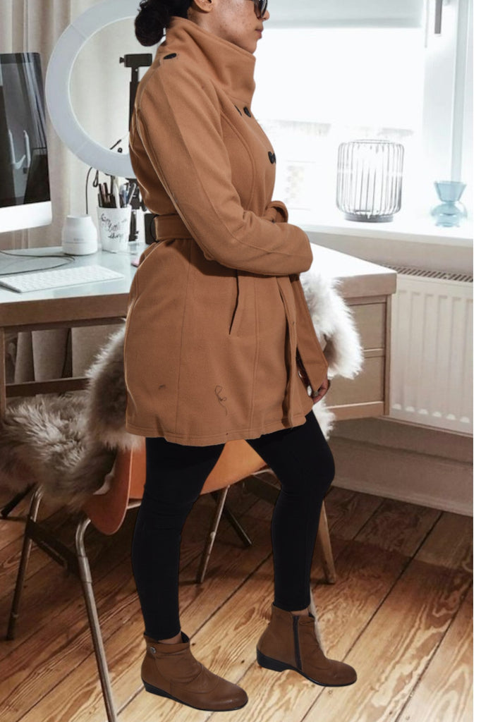 Ladies Tan Melton Coat - StylePhase SA