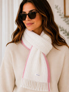 Ladies Tassel End Scarf-Cream - StylePhase SA