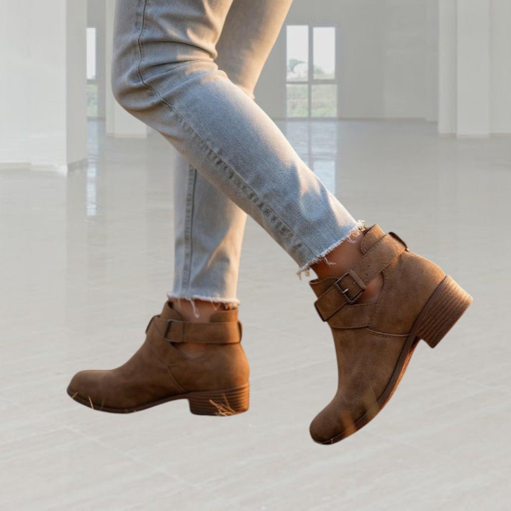 Ladies Taupe Low Rider Boots - StylePhase SA