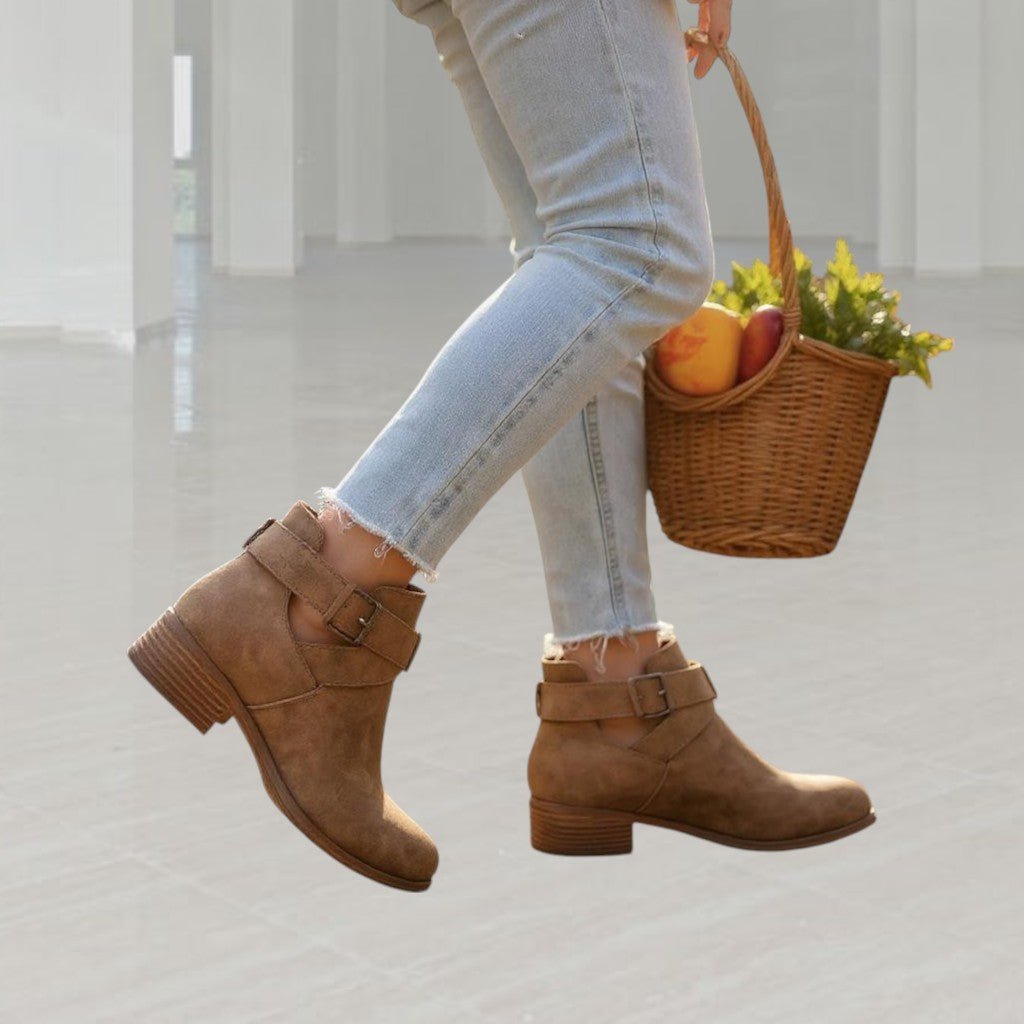Ladies Taupe Low Rider Boots - StylePhase SA